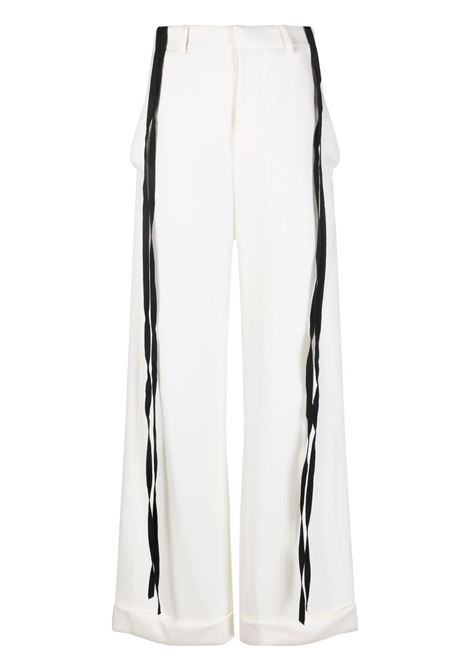 White high waisted trousers - women ANN DEMEULEMEESTER | 2202WTR02FA200001